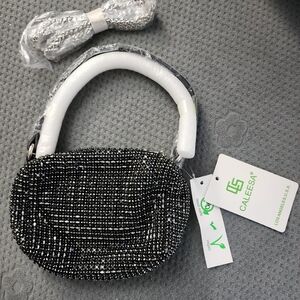Black Beaded Women's Bag